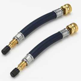 Manovella Reifenventilverlängerung 210 mm – Flexibler Gummischlauch mit robustem Metallventil für LKW, Wohnmobil, Bus, Anhänger und mehr – Ideal für schwer zugängliche Ventile (2 Stück)