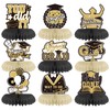 9Pcs Gold and Black Graduation Decorations Honeycomb Centerpieces, Class of