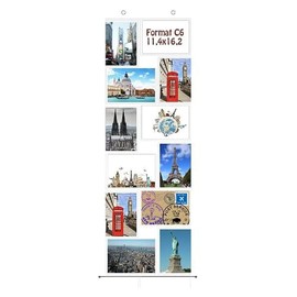 Trendfinding postcard photo curtain, 10 cm x 15 cm, landscape and portrait photos, pictures, postcards, photo wall, photo gallery, picture bag, photo