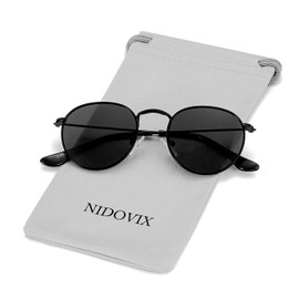 NIDOVIX Kids Polarized Sunglasses Classic Metal Frame for Baby Boys Girls Age 0-4 100% UV Protection (Black/Grey)