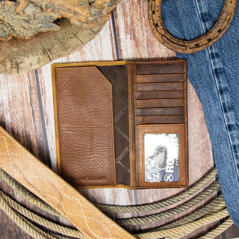 HOOEY Leather Men’s Western Rodeo Wallet (Canyon - Tan/Brown)