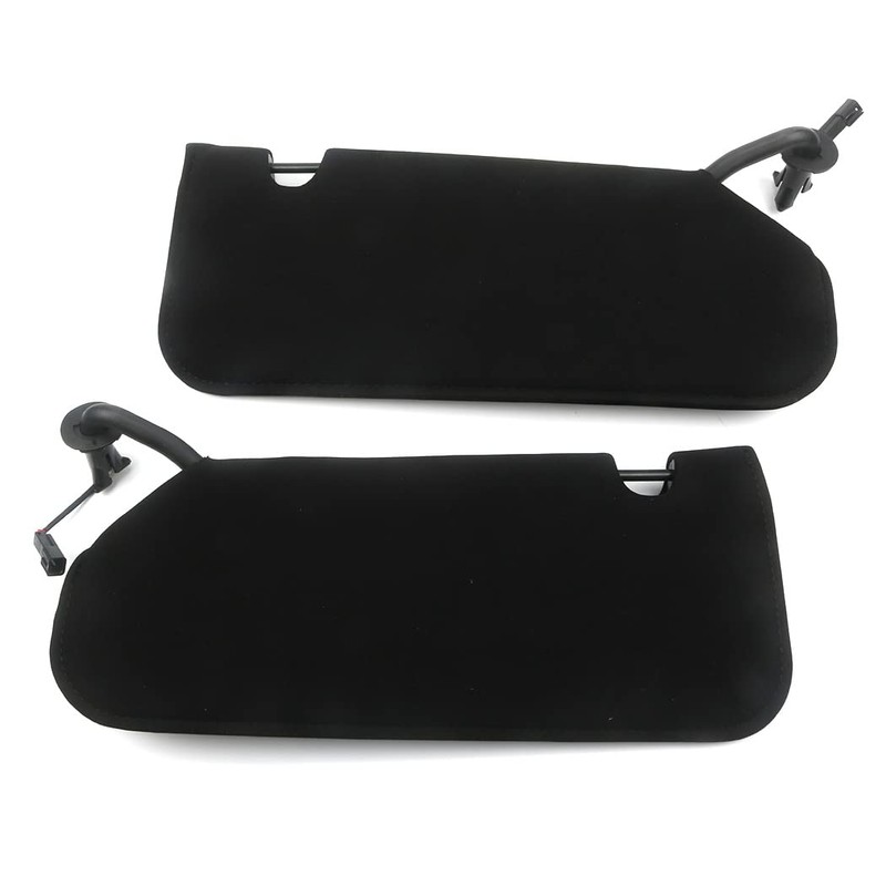 Sun Visors Sun Shades Vanity Mirror Pair W/LED Light Compatible