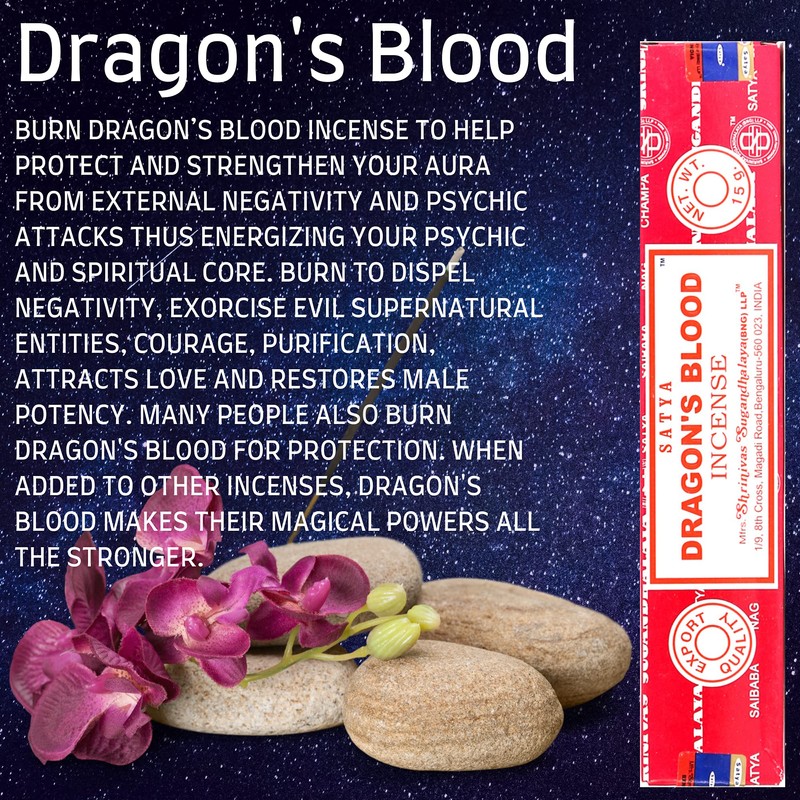 Satya Nag Champa Dragons Blood Incense Sticks | with SAMASIA