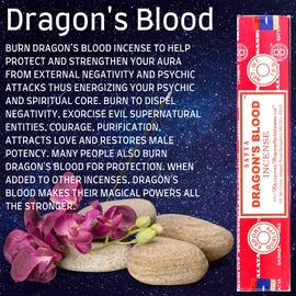 Satya Nag Champa Dragons Blood Incense Sticks | with SAMASIA incense sticks holder | Used for Aromatherapy, Spa, Yoga, Weddings, Meditation, Healing, Positivity and Relaxation (Pack of 3)