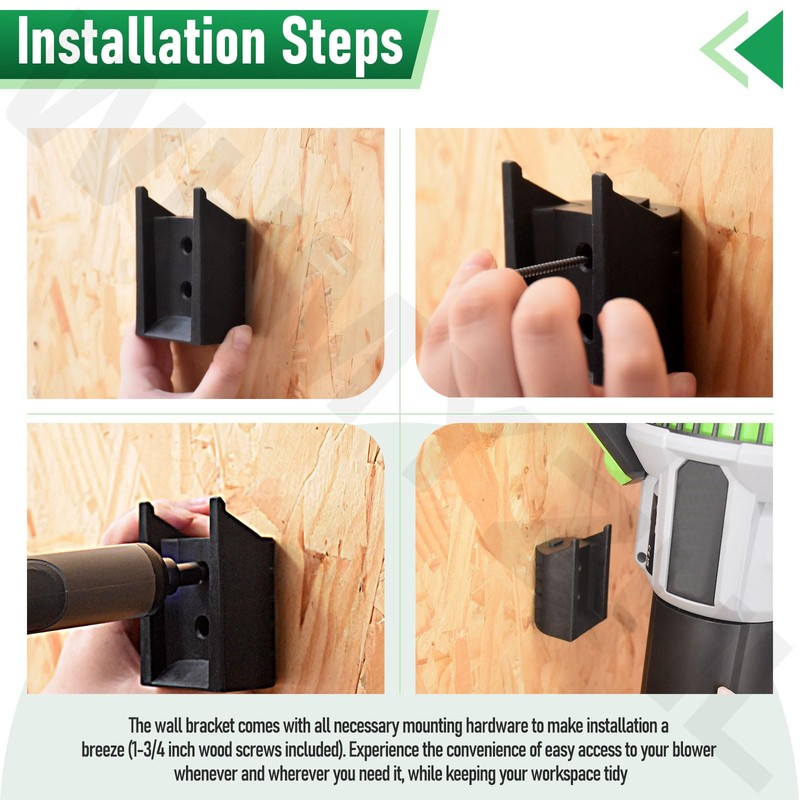 Wall Mount Holder Bracket for EGO 765 CFM Power+ LB7654