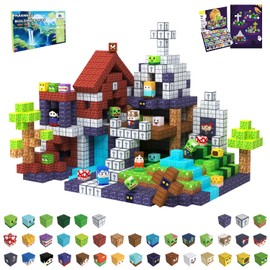 150 PCS Magnetic Building Blocks for Kids, Montessori Magnetic Toys, Build Zombie Island Set, STEM Toddler Sensory Building Blocks for Boys Girls 3 4 5 6 7 8 9 10th Birthday Gift