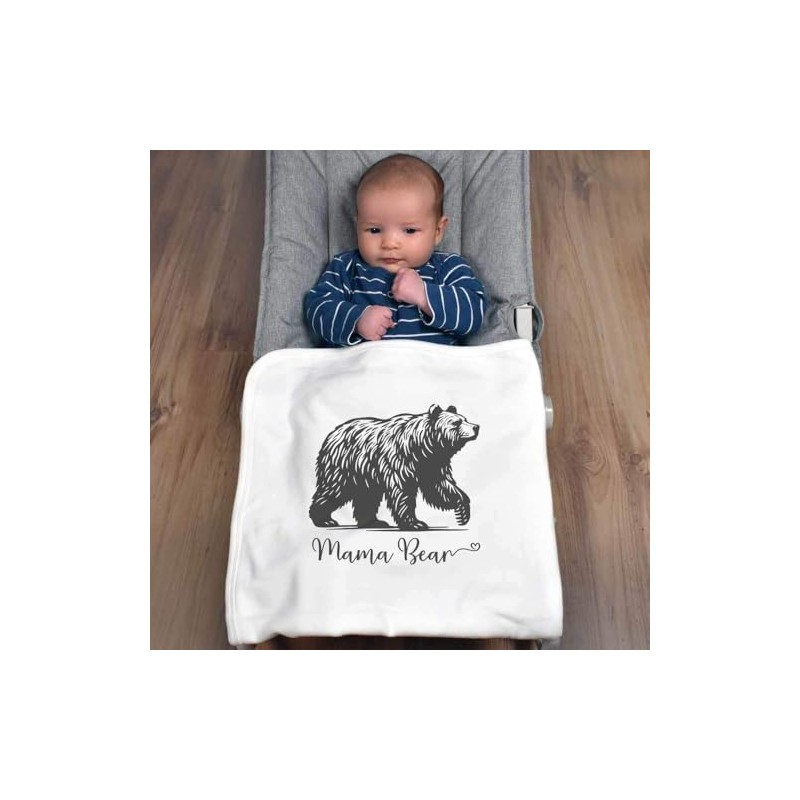 Azeeda 'Mama Bear' Cotton Baby Blanket/Shawl (BY00041170)