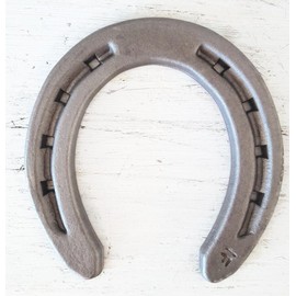 The Heritage Forge Steel Horseshoes Set for Horses, Crafts, Decorations and Backyard Games - Size 000 - R1-F - Sand Blasted 2 Shoes