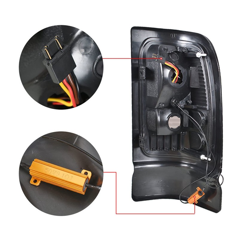 labwork Black Housing Tail Light Brake Lamp Replacement for 1994-2001