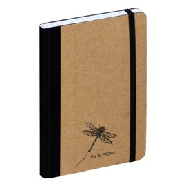 Pagna Notebook 26057-11 A6 Pure High-Quality Kraft Paper Cover and Embossing, 192 Pages Squared Paper