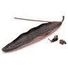 Metal Incense Stick Holder Leaf Incense Burner with Frog Snail