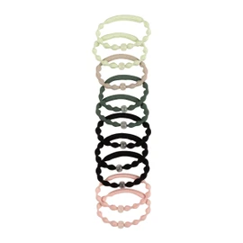 Goody Sport Forever Glow in the Dark Elastic Hair Ties - 10 Ct, 5 Assorted Colors, No Damage, 3X Stronger, Sport-Level Grip, All Hair Types
