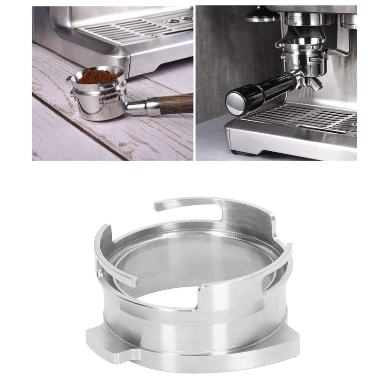 54mm Hands Free Dosing Funnel Stainless Steel Coffee Powder Dosing