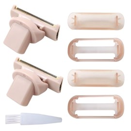 Razor Replacement Heads Replacement for Flawless Nu Razor, Rose Gold Plated Body Replacement Head with Covers (2 Count)
