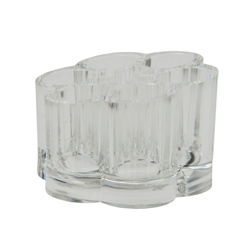 Fantasia 1256 Round Accessories Holder, Acrylic, Empty, Height 6 cm