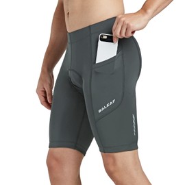 BALEAF Men's Cycling Shorts Padded Summer Cycling Shorts Quick Drying, gray