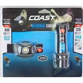 Coast LED Headlamp and Flashlight Combo Gift Set, Waterproof, Super Bright LEDs