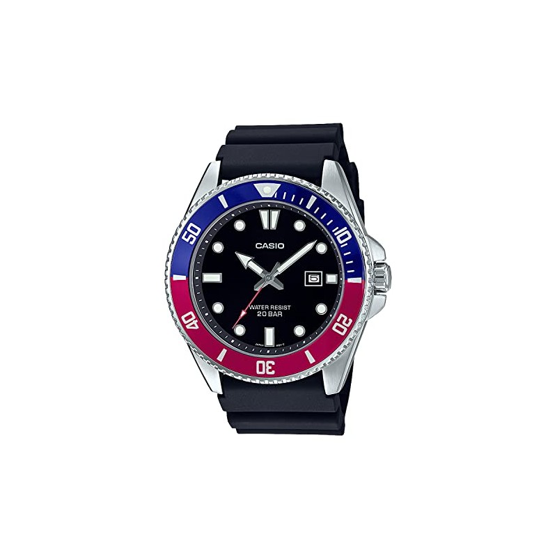 Casio Collection MDV-107 Series Online Limited Edition, blue/red, watch