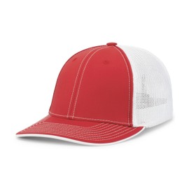Pacific Headwear Standard Trucker Flexfit Cap, Red/White