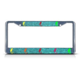 Fastasticdeals Sea Horse License Plate Frame Tag Holder Cover