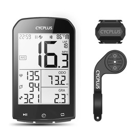 CYCPLUS Bicycle Computer GPS Wireless, 2.9 Inch Screen ANT+ Bicycle Computer GPS with Bluetooth Function. Bicycle Speedometer Speed/Cadence Sensor Cycling Mount 3 in 1 Packed