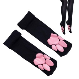 MOAZIFI Cat Paw Socks and Gloves Set - Fluffy Soft Material, 3D Design with Realistic Paws, Comfortable Cosplay Clothing for Girls, Women and Cat Lovers, Kawaii Clothes