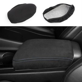JUIVEEL 1 Piece Car Armrest Cushion Pad Memory Foam Center Console Armrest Cover Cushion Compatible with Hyundai Elantra 2021-2024 Accessories(Blue Line Stitches)