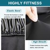 HFCNMY Stool Covers, 4Pcs Waterproof Stretch PU Round Bar Stool