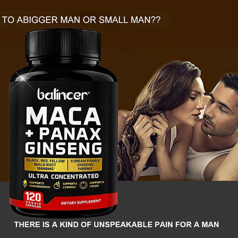 balincer Maca Ginseng Kapseln - Hochdosiert Mit 11400Mg - 120