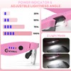 GUOUBUO Magnifying Glass with Light, 1.5X-5.0X Magnifying Glasses, Rechargeable Magnifier