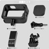 FitStill GoPro Hero12/11/10/9 フレームタイプのカメラ保護アクセサリー カメラフレーム サイドカバーとレンズカバー付き コールドシューアダプターと互換性があります