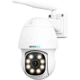 SV3C 4K Security IP Camera Outdoor, 8MP PTZ Pan Tilt Dual Band 2.4G 5G WiFi Cameras with Auto Track, Floodlight Color Night Vision, Human Detect, Onvif, RTSP Browser, 2-Way Audio, FTP, SD Card Record