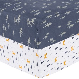 Pine Fox 2-Pack Microfiber Fitted Crib Sheet Set by Sammy & Lou®