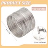 PH PandaHall Steel Memory Wire for Bracelet Making, 100 Loops