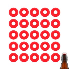 25PCS Silicone Rubber Gaskets Washer, Water Bottle Top Lid Gasket Swing Top Glass Bottle Caps Covers Sealing Ring Water Bottle Gasket for Brew Beer Soda