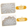 iplusmile 2pcs Flower Shape Ceramic Jewelry Tray Elegant Ring Display