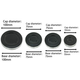 SPARES2GO (Non Universal) Gas Burner Crown and Flame Cap Kit for Cannon Hob Oven Cookers (Small, 2 Medium, Large)