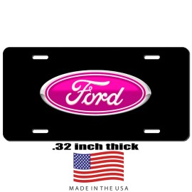 Mako Ford pink and black auto vehicle art aluminum license plate car truck SUV tag