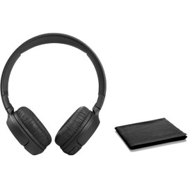JBL JBL Tune 510BT: Wireless Bluetooth On-Ear Headphones with Purebass Sound - with Cleaning Cloth - Black (Renewed)