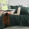 Bedsure Twin Comforter Set - 5 Pieces Forest Green Twin