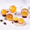 JIC Gem JIC Gem Natural Yellow Fluorite Crystal Sphere with