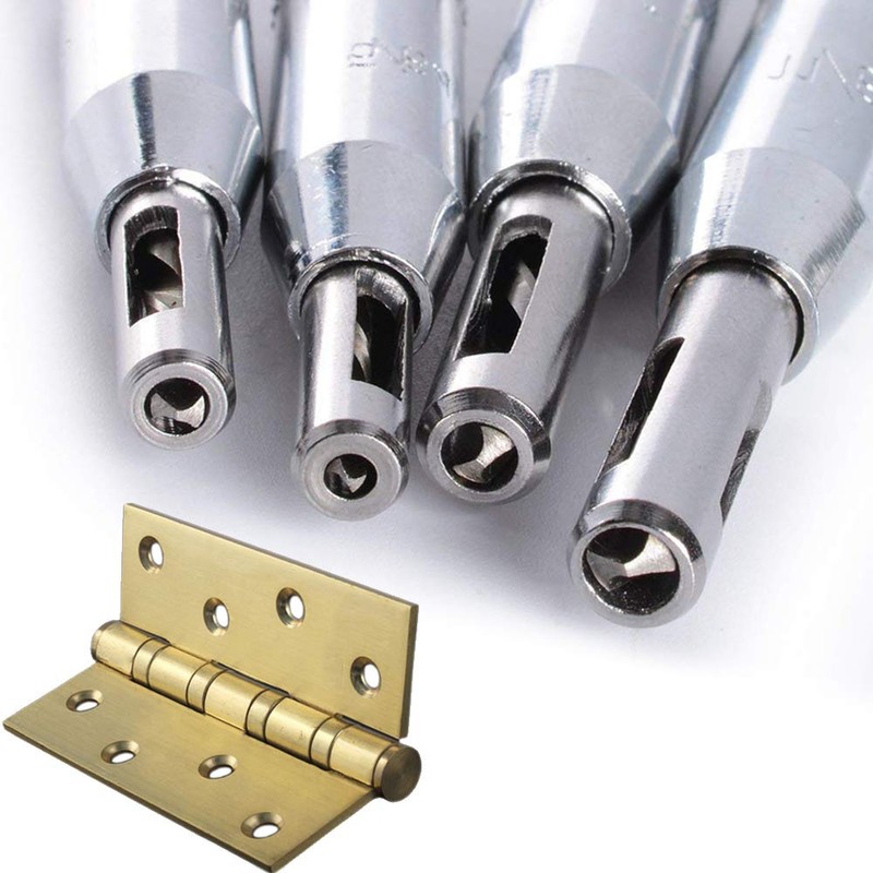 Saiper 4pcs HSS Door Self Centering Hinge Hole Opening Drill