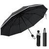 Encologi Folding Umbrella, 10 Ribs, Folding Umbrella, Durable, Lightweight, Large,