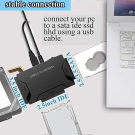 AiNinXun USB 3.0 to IDE SATA Adapter USB to 2.5 3.5 inch SATA HDD SSD & IDE HDD Adapter SATA IDE Connector Data Transfer Lead with UASP