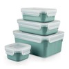 Tefal Masterseal Colour Edition Set of 4, Water Green, Rectangular,