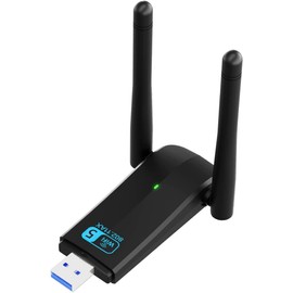 WLAN USB WiFi Adapter for Desktop PCs 1300Mbps Dual 5Dbi Antenna 5G/2.4G USB 3.0 Dual Band Network Adapter for Desktop PCs Laptops Windows 11/10/7