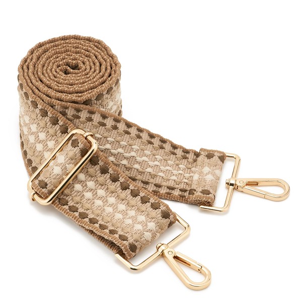 ZOUIQSS Women's Gold-Coloured Shoulder Strap for Handbags, Adjustable in Length,