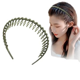 Umiwe Headband, Hair Band with Comb, Unisex, Face Washing, Skin Care, Bangs, Sports, Painless, Short, Long Hair, Holding Hair, Anti-Slip, Black, Daily Use, Gift (Black, Standard)