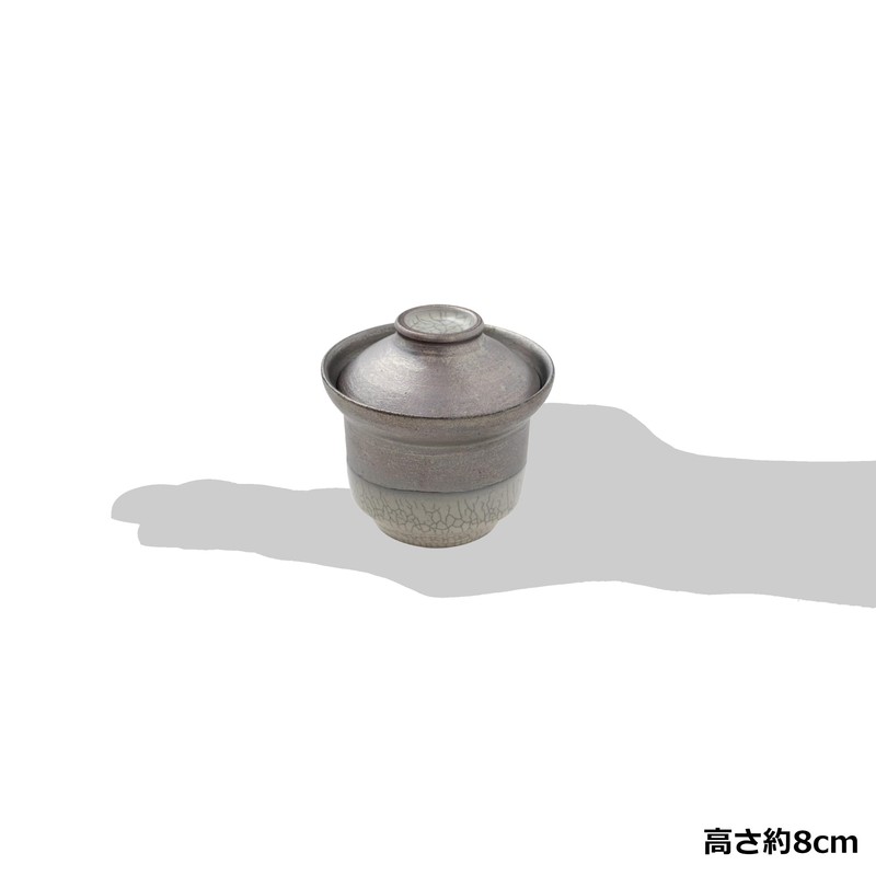 Marui Pottery Shigaraki Ware 3-4055 Hechimon with Lid, Height Approx.