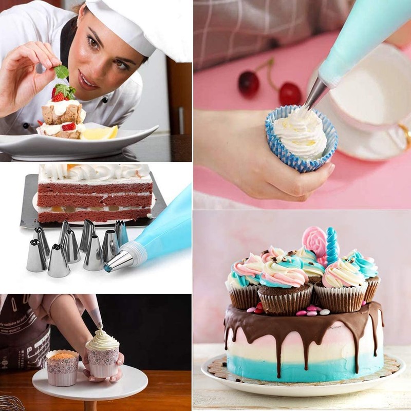Piping Bag and Tips Cake Decorating Supplies Kit Baking Supplies